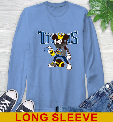 Tennessee Titans NFL Football Mickey Peace Sign Sports Long Sleeve T-Shirt 11