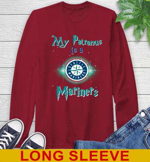 MLB Baseball Harry Potter My Patronus Is A Seattle Mariners Long Sleeve T-Shirt 9