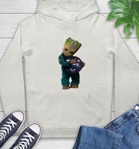 NBA Groot Guardians Of The Galaxy Basketball Sports Charlotte Hornets Hoodie 12