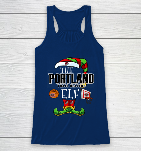 Portland Trail Blazers Christmas ELF Funny NBA Racerback Tank 6