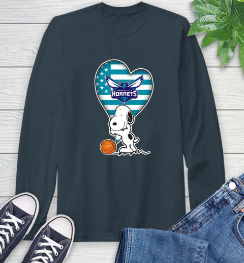 Charlotte Hornets NBA Basketball The Peanuts Movie Adorable Snoopy Long Sleeve T-Shirt 9 Charlotte Hornets NBA Basketball The Peanuts Movie Adorable Snoopy Long Sleeve T-Shirt - Image 9