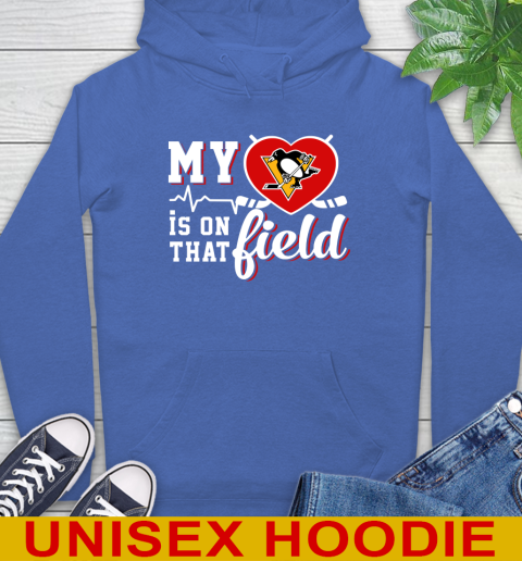 NHL My Heart Is On That Field Hockey Sports Pittsburgh Penguins Hoodie 9