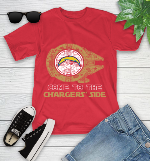 NFL Come To The Los Angeles Chargers Star Wars Football Sports Youth T-Shirt 13