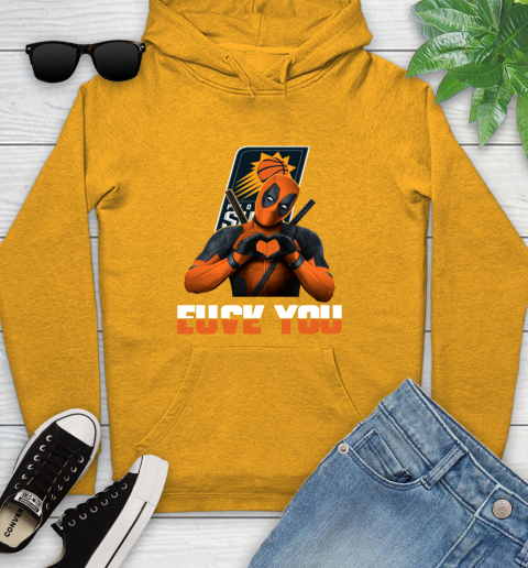 NBA Phoenix Suns Deadpool Love You Fuck You Basketball Sports Youth Hoodie 2