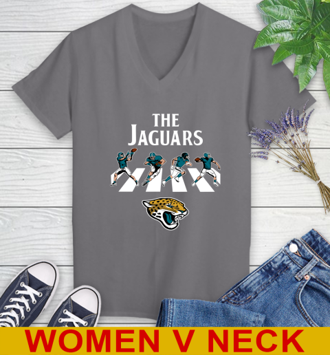 NFL Football Jacksonville Jaguars The Beatles Rock Band Shirt Women's V-Neck T-Shirt 11