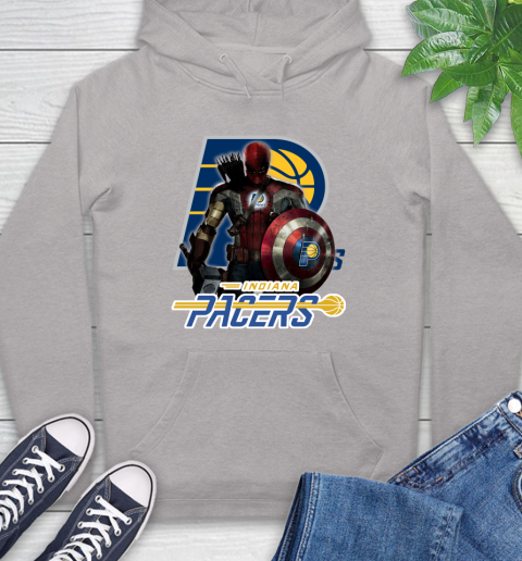 Indiana Pacers NBA Basketball Captain America Thor Spider Man Hawkeye Avengers Hoodie 12