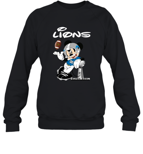 Mickey Lions Taking The Super Bowl Trophy Football Sweatshirt