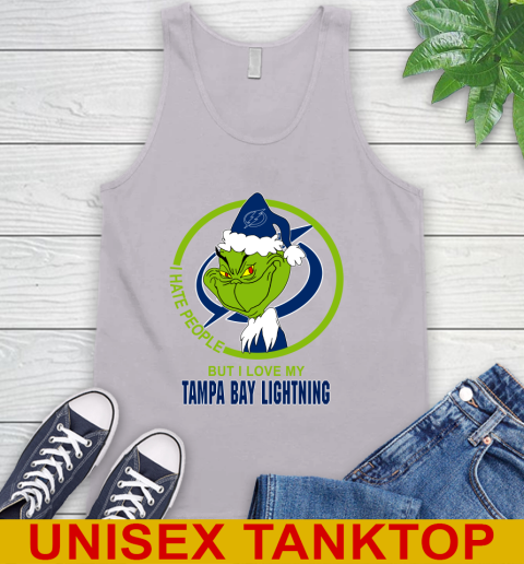 Tampa Bay Lightning NHL Christmas Grinch I Hate People But I Love My Favorite Hockey Team Tank Top 4