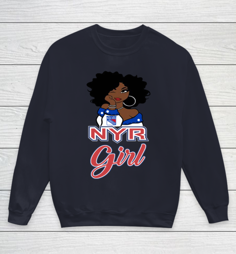 New York Rangers Girl NHL Youth Sweatshirt 3