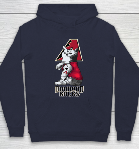 MLB Baseball My Cat Loves Arizona Diamondbacks Hoodie 2