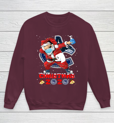 Vancouver Canucks Funny Santa Claus Dabbing Christmas 2020 NHL Youth Sweatshirt 4