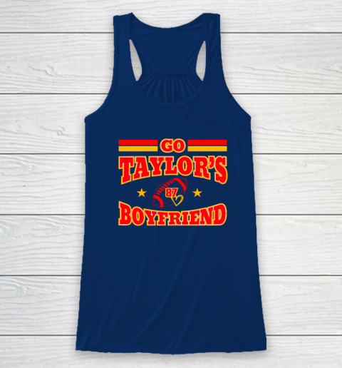 Go Boyfriend Football gift Fans Racerback Tank 4