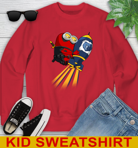 NBA Basketball Memphis Grizzlies Deadpool Minion Marvel Shirt Youth Sweatshirt 7