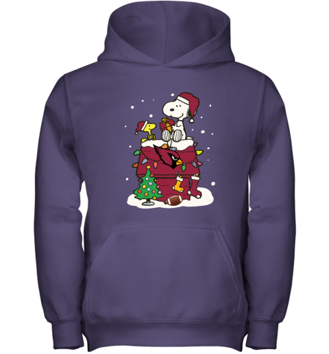 q61f a happy christmas with arizona cardinals snoopy youth hoodie 43 front purple
