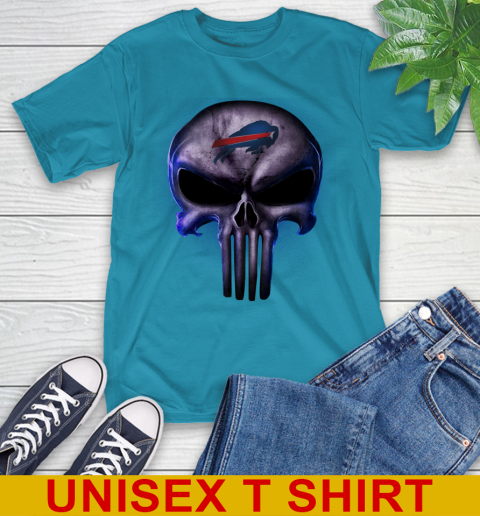 Buffalo Bills NFL Football Punisher Skull Sports T-Shirt 9