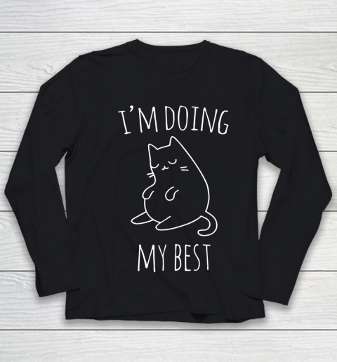 I'm Doing My Best Cat Youth Long Sleeve