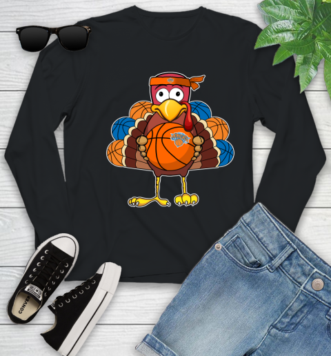 New York Knicks Turkey thanksgiving day Youth Long Sleeve 2