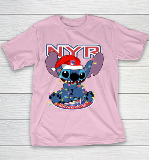 New York Rangers NHL Hockey noel stitch Christmas Youth T-Shirt 5