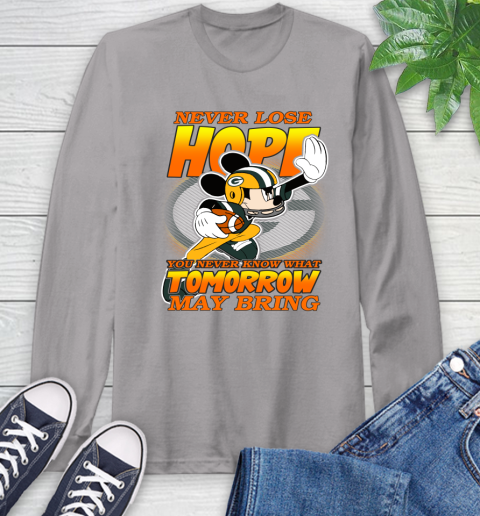 Green Bay Packers NFL Football Mickey Disney Never Lose Hope Long Sleeve T-Shirt 6