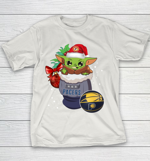 Indiana Pacers Christmas Baby Yoda Star Wars Funny Happy NBA Youth T-Shirt 11