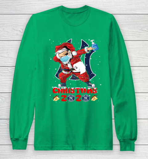 New York Yankees Funny Santa Claus Dabbing Christmas 2020 MLB Long Sleeve T-Shirt 4