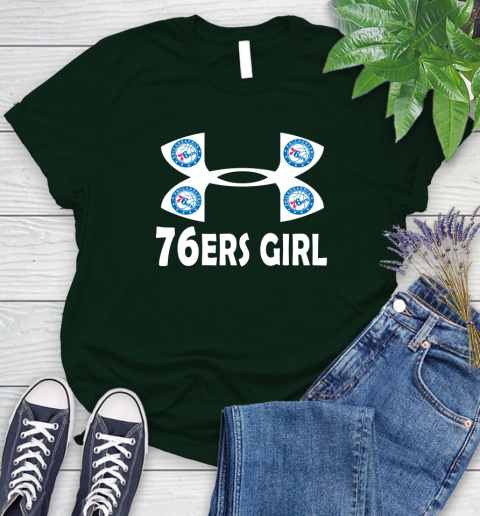 NBA Philadelphia 76ers Girl Under Armour Basketball Sports Women's T-Shirt 6