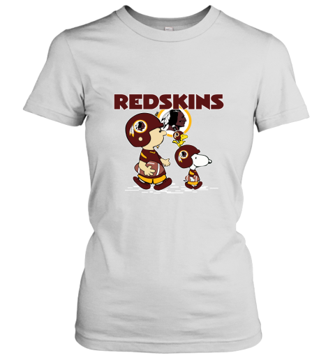 Washington Redskins Let's Play Football Together Snoopy NFL Shirts Women's T-Shirt