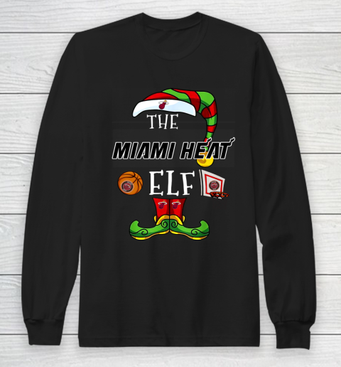Miami Heat Christmas ELF Funny NBA Long Sleeve T-Shirt