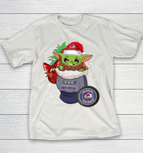 Colorado Avalanche Christmas Baby Yoda Star Wars Funny Happy NHL Youth T-Shirt 12 Colorado Avalanche Christmas Baby Yoda Star Wars Funny Happy NHL Youth T-Shirt - Image 12
