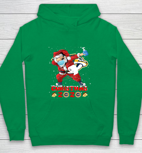 Nashville Predators Funny Santa Claus Dabbing Christmas 2020 NHL Youth Hoodie 4