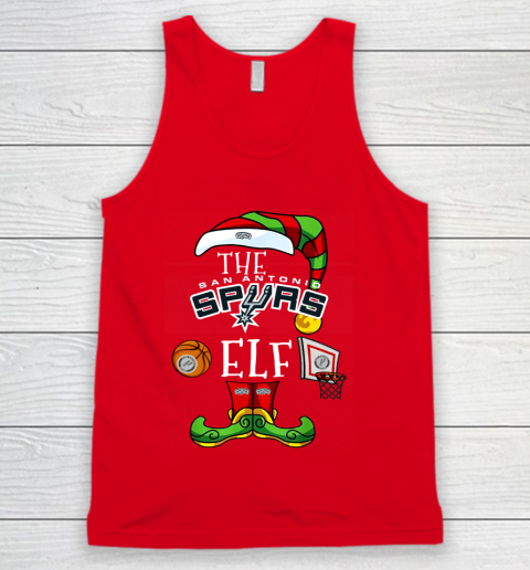 San Antonio Spurs Christmas ELF Funny NBA Tank Top 5