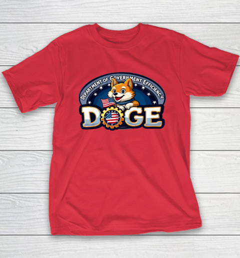 Funny DOGE Crypto Meme Department of Government Efficiency Youth T-Shirt 7