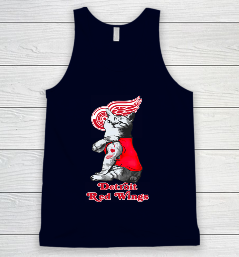 NHL My Cat Loves Detroit Red Wings Hockey Tank Top 2