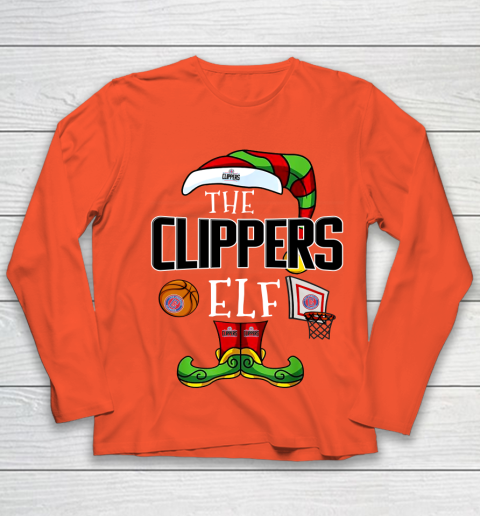 LA Clippers Christmas ELF Funny NBA Youth Long Sleeve 3