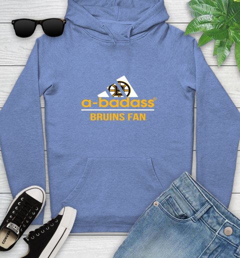 NHL A Badass Boston Bruins Fan Adidas Hockey Sports Youth Hoodie 13