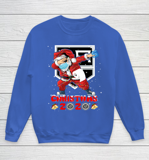 Los Angeles Kings Funny Santa Claus Dabbing Christmas 2020 NHL Youth Sweatshirt 6
