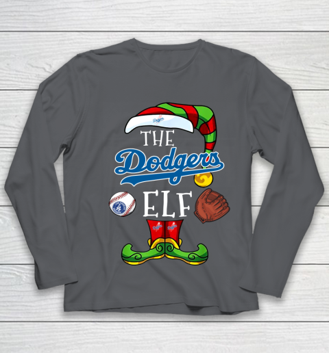 Los Angeles Dodgers Christmas ELF Funny MLB Youth Long Sleeve 6
