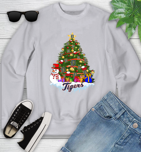 Detroit Tigers Merry Christmas MLB Baseball Sports Youth Sweatshirt 4