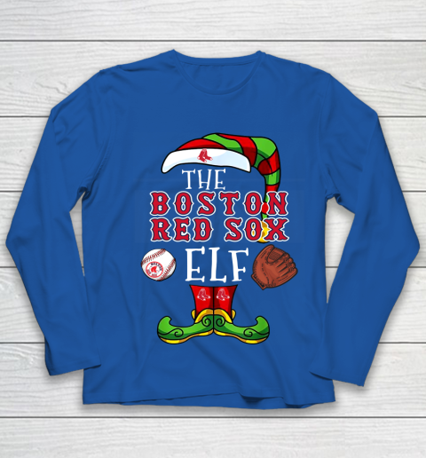 Boston Red Sox Christmas ELF Funny MLB Youth Long Sleeve 7