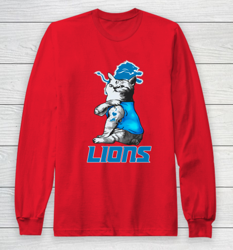 NFL Football My Cat Loves Detroit Lions Long Sleeve T-Shirt 7