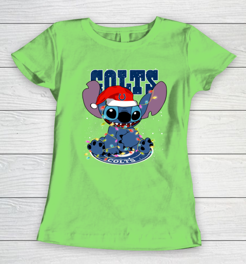 Indianapolis Colts NFL Football noel stitch Christmas Women's T-Shirt 5