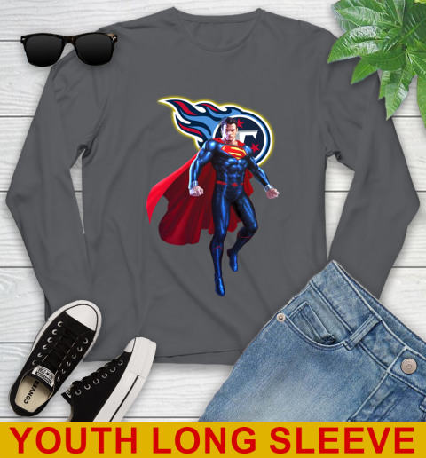 NFL Superman DC Sports Football Tennessee Titans Youth Long Sleeve 9