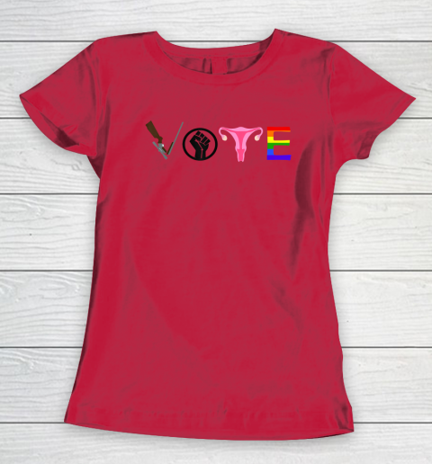 Vote Election Shirt Blm Pro Choice Gun Reform Lgbtq Women's T-Shirt 6