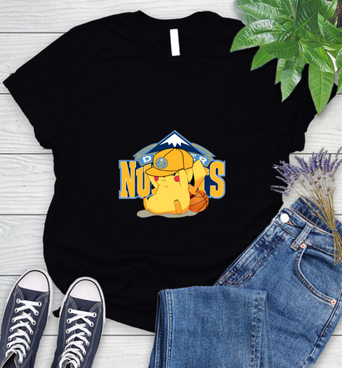 NBA Pikachu Basketball Sports Denver Nuggets Women's T-Shirt 2