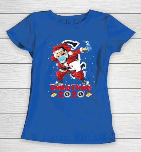 Chicago White Sox Funny Santa Claus Dabbing Christmas 2020 MLB Women's T-Shirt 8