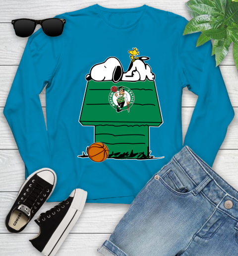 Boston Celtics NBA Basketball Snoopy Woodstock The Peanuts Movie Youth Long Sleeve 7
