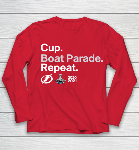 Cup Boat Parade Repeat Tampa bay Lightnings Stanley Hockey 2021 Youth Long Sleeve 8