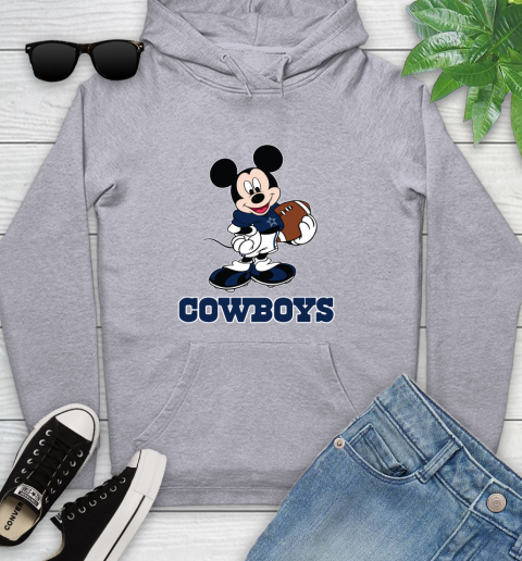 NFL Football Dallas Cowboys Cheerful Mickey Mouse Shirt Youth Hoodie 6