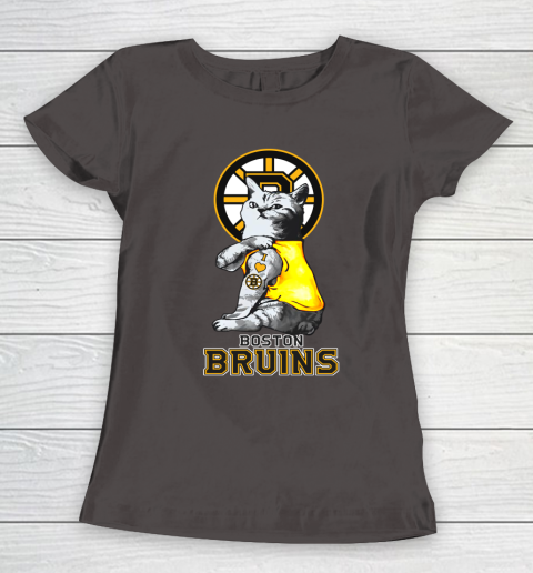 NHL My Cat Loves Boston Bruins Hockey Women's T-Shirt 7