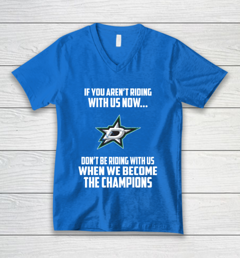 NHL Dallas Stars Hockey We Become The Champions V-Neck T-Shirt 5